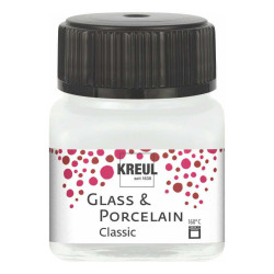 Farba do szkła i porcelany Classic - Kreul - White, 20 ml