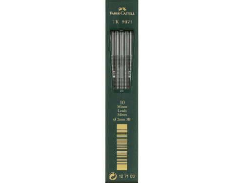 Wkłady grafitowe do ołówka TK 9071  - Faber-Castell - 3B, 10 szt.