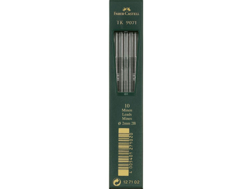 Wkłady grafitowe do ołówka TK 9071  - Faber-Castell - 2B, 10 szt.