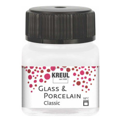 Farba do szkła i porcelany Classic - Kreul - Pearl White, 20 ml