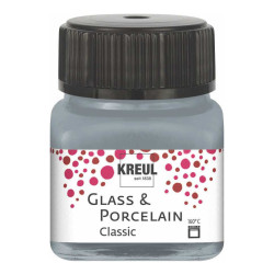Farba do szkła i porcelany Classic - Kreul - Metallic Silver, 20 ml