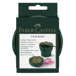 Składany kubek na wodę Click&Go - Faber-Castell - ciemnozielony
