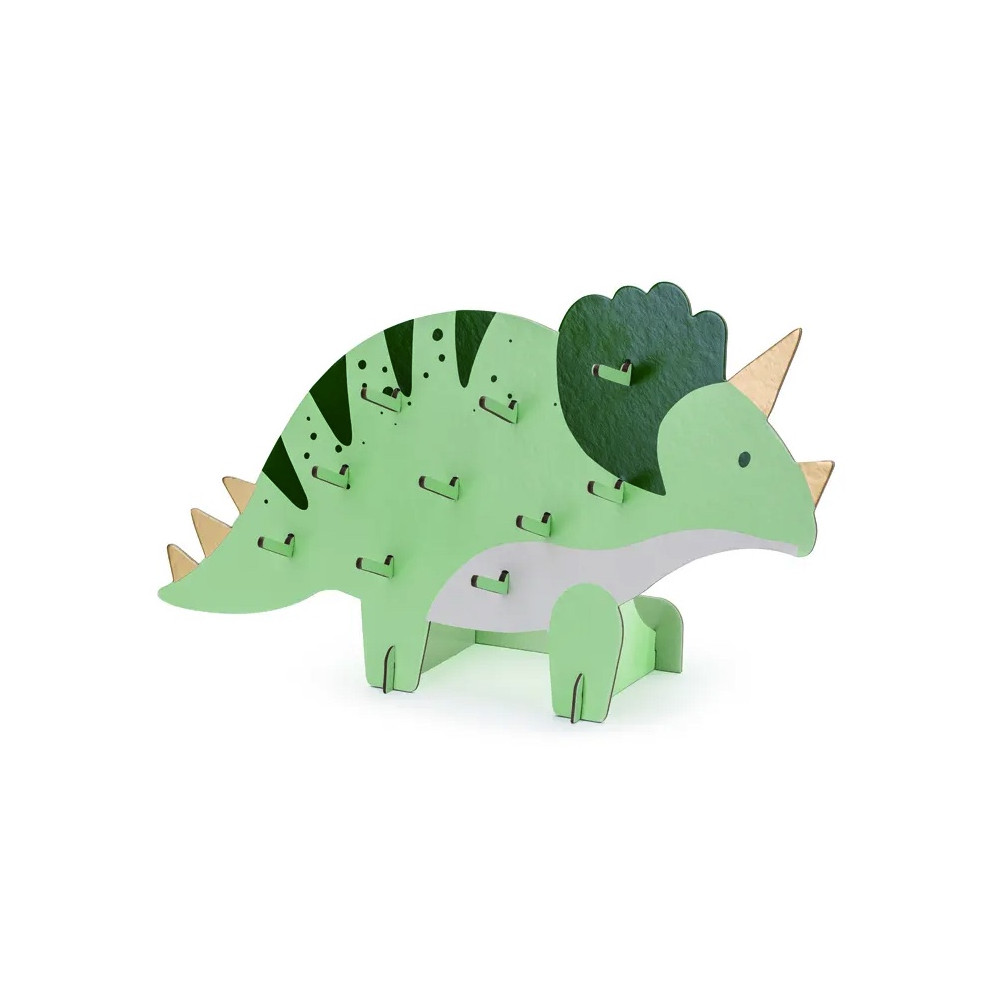 Snack and dessert wall Triceratops - green, 23 x 38 cm