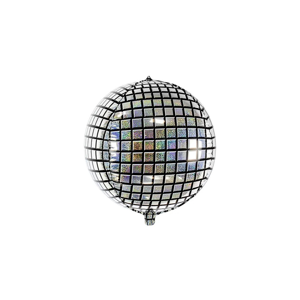 Foil balloon Disco Ball - silver, 40 cm