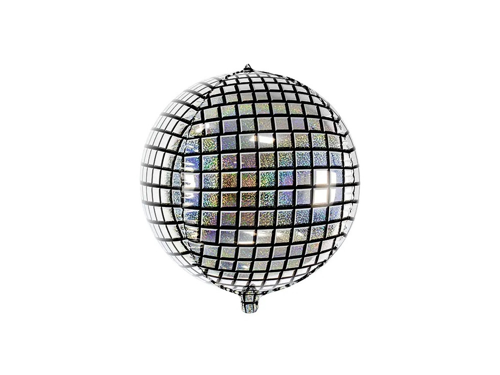 Foil balloon Disco Ball - silver, 40 cm