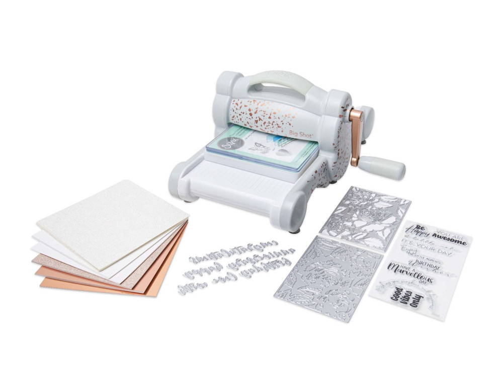 Die-cutting and embossing Machine Big Shot - Sizzix - Gray & Rose Gold, A5
