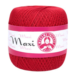 Maxi cotton yarn - Madame Tricote Paris - Red, 100 g, 565 m