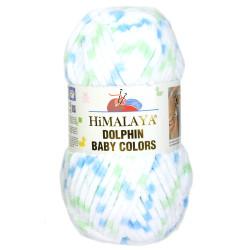 Włóczka poliestrowa Dolphin Baby Colors - Himalaya - 9, 100 g, 120 m