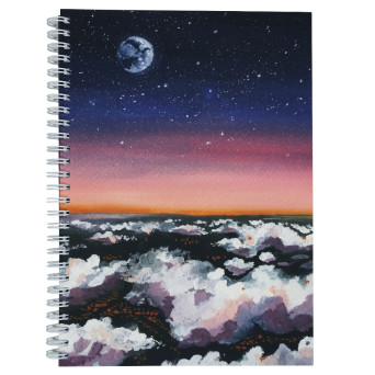 Acrylic Galaxy Painting Spiral Notebook