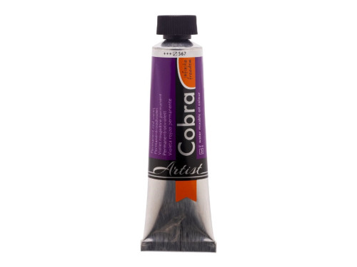 Farba olejna Cobra Artist - Cobra - 567, Permanent Red Violet, 40 ml