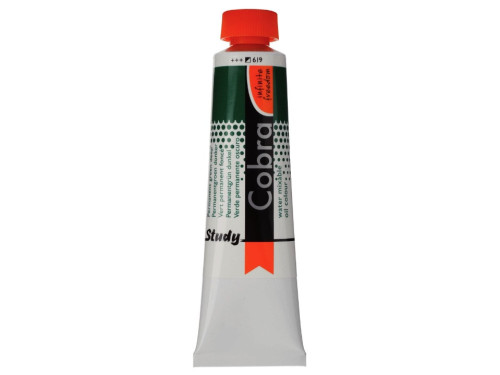 Cobra Study oil paint - Cobra - 619, Permanent Green Deep, 40 ml