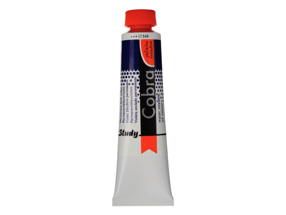 Cobra Study oil paint - Cobra - 568, Permanent Blue Violet, 40 ml