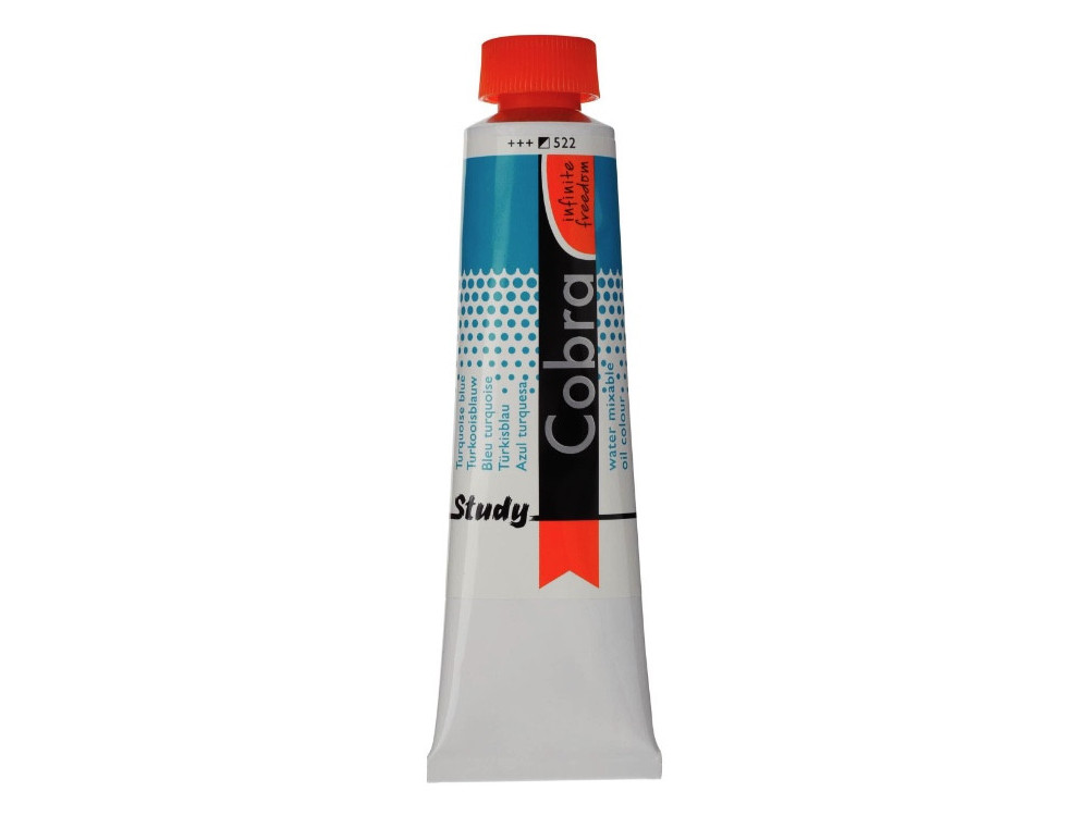 Farba olejna Cobra Study - Cobra - 522, Turquoise Blue, 40 ml