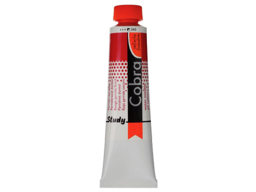 Cobra Study oil paint - Cobra - 345, Pyrrole Red Deep, 40 ml