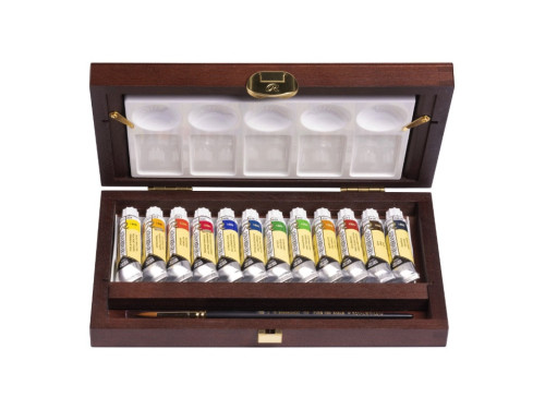Set of Watercolour paints in wooden box Traditional - Rembrandt - 12 colors