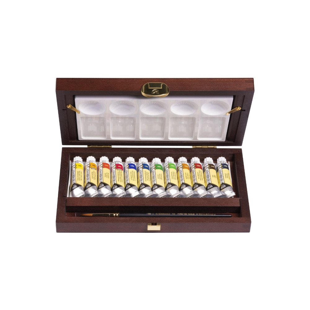 Set of Watercolour paints in wooden box Traditional - Rembrandt - 12 colors