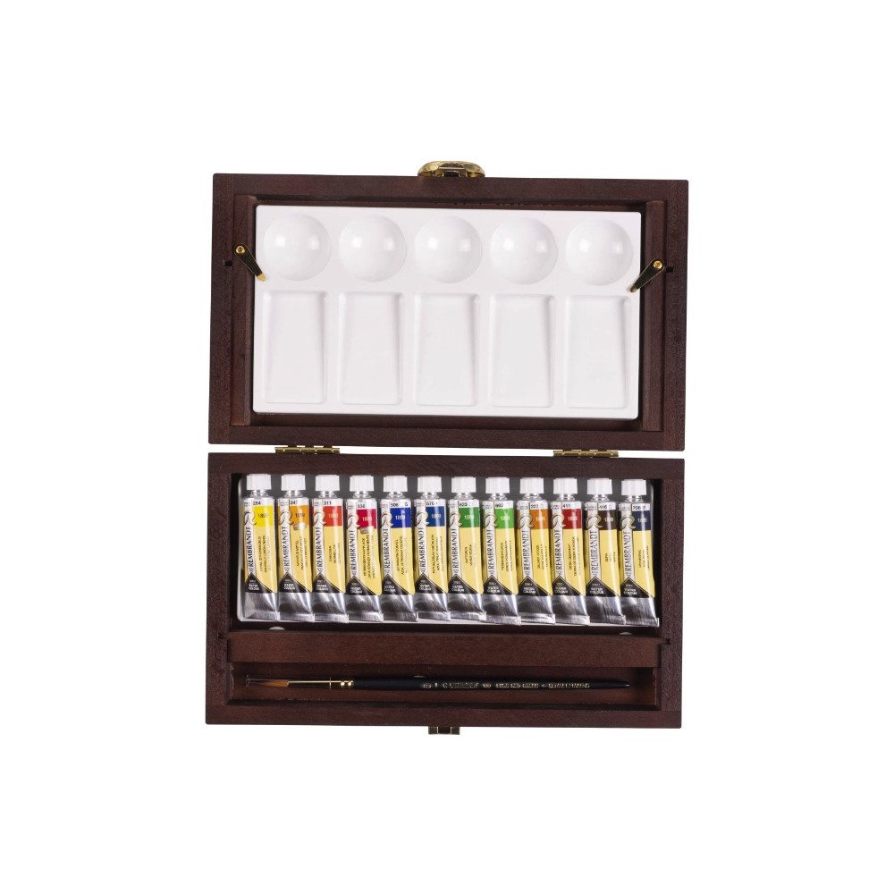 Set of Watercolour paints in wooden box Traditional - Rembrandt - 12 colors