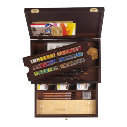 Set of Watercolour paints pans in wooden box Master - Rembrandt - 42 colors