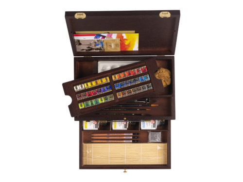 Set of Watercolour paints pans in wooden box Master - Rembrandt - 42 colors