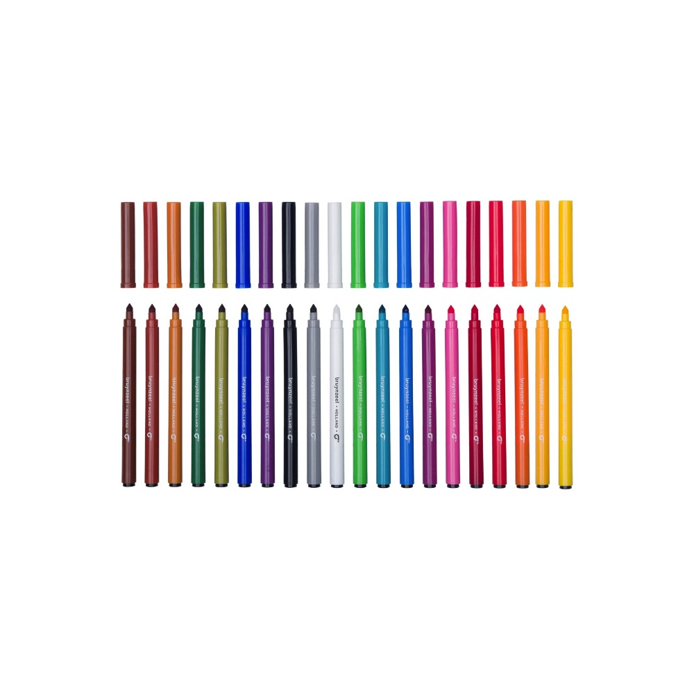 Zestaw flamastrów z grubą końcówką dla dzieci - Bruynzeel - 20 kolorów