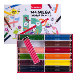 Zestaw kredek ołówkowych Mega dla dzieci - Bruynzeel - 144 szt.