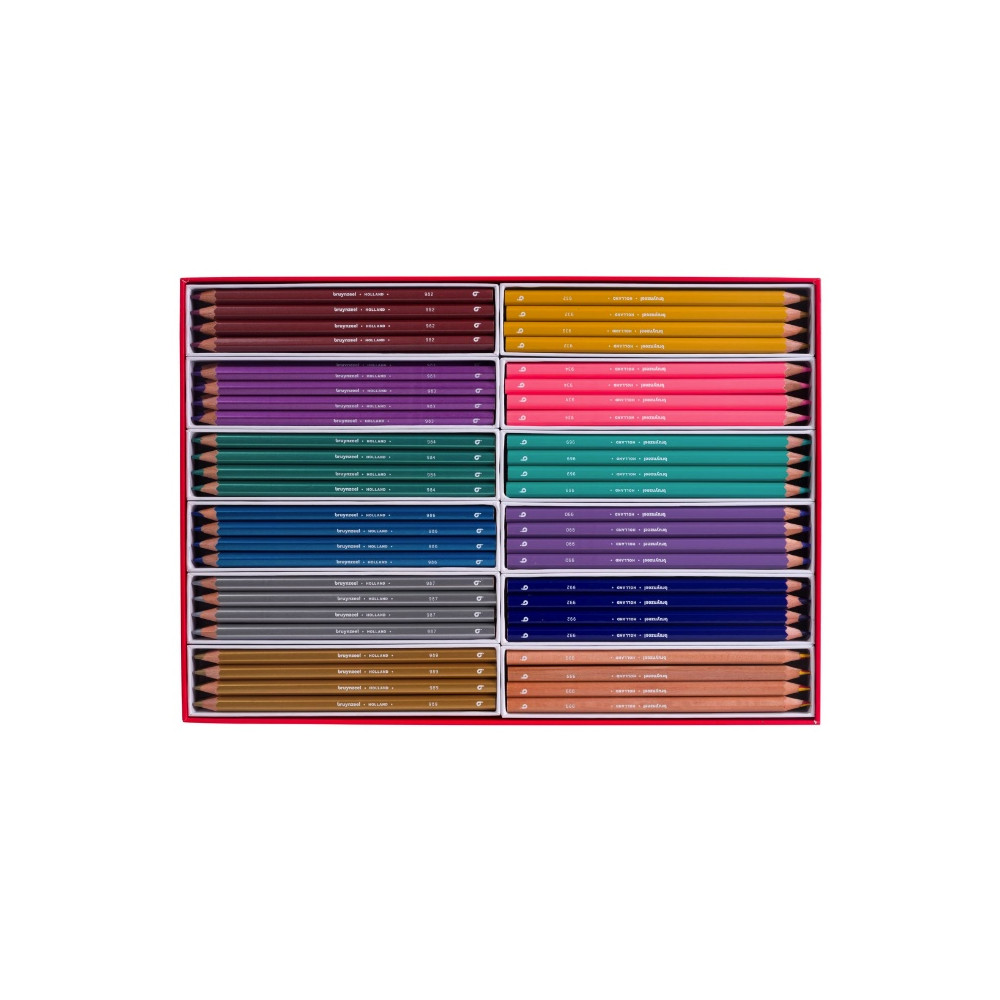 Set of Metallic & Trend colored pencils for kids - Bruynzeel - 144 pcs.