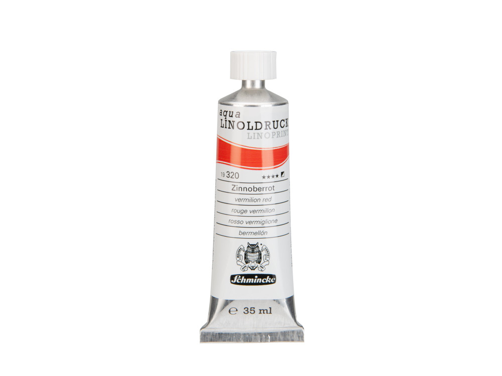 Aqua Linoprint paint - Schmincke - 320, Vermilion Red, 35 ml