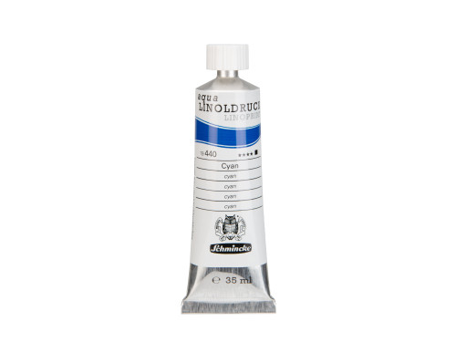 Aqua Linoprint paint - Schmincke - 440, Cyan, 35 ml