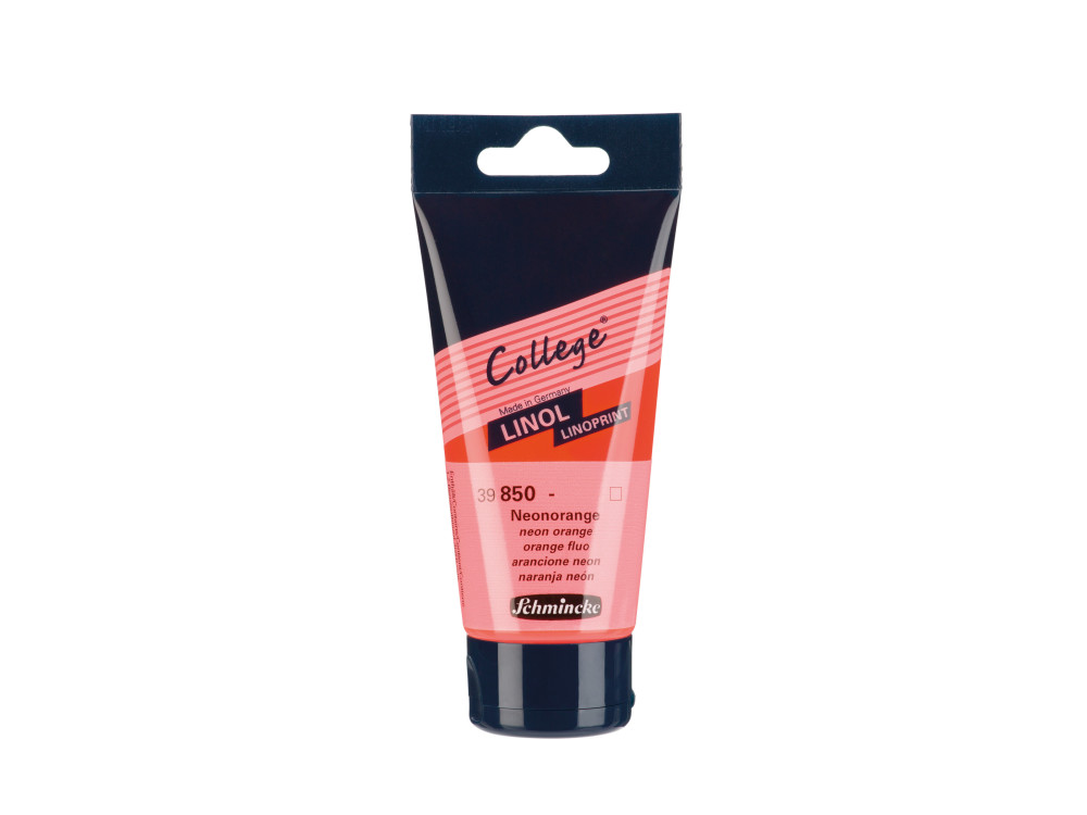 Farba College Linoprint - Schmincke - 850, Neon Orange, 75 ml