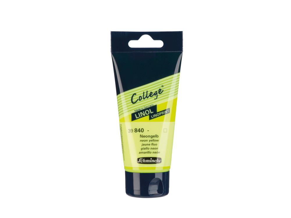 Farba College Linoprint - Schmincke - 840, Neon Yellow, 75 ml