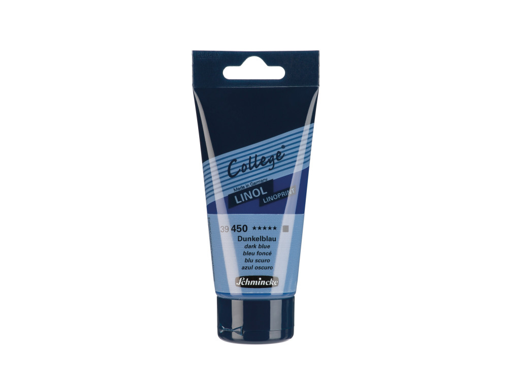 College Linoprint paint - Schmincke - 450, Dark Blue, 75 ml