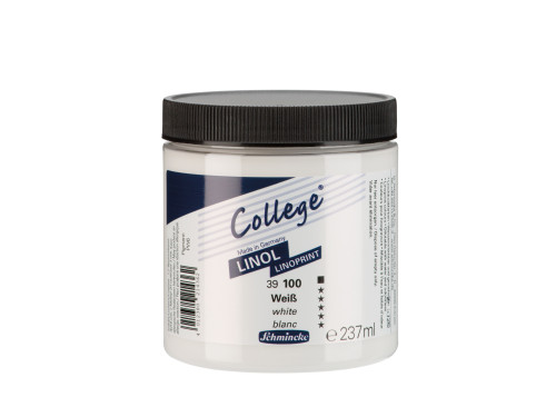 College Linoprint paint - Schmincke - 100, White, 237 ml