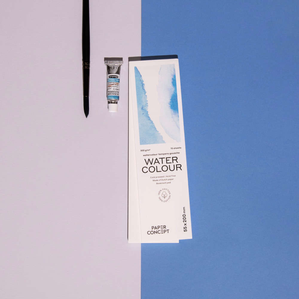 100% Cotton bookmark paper pad - PaperConcept - 5,5 x 20 cm, 300 g, 15 sheets