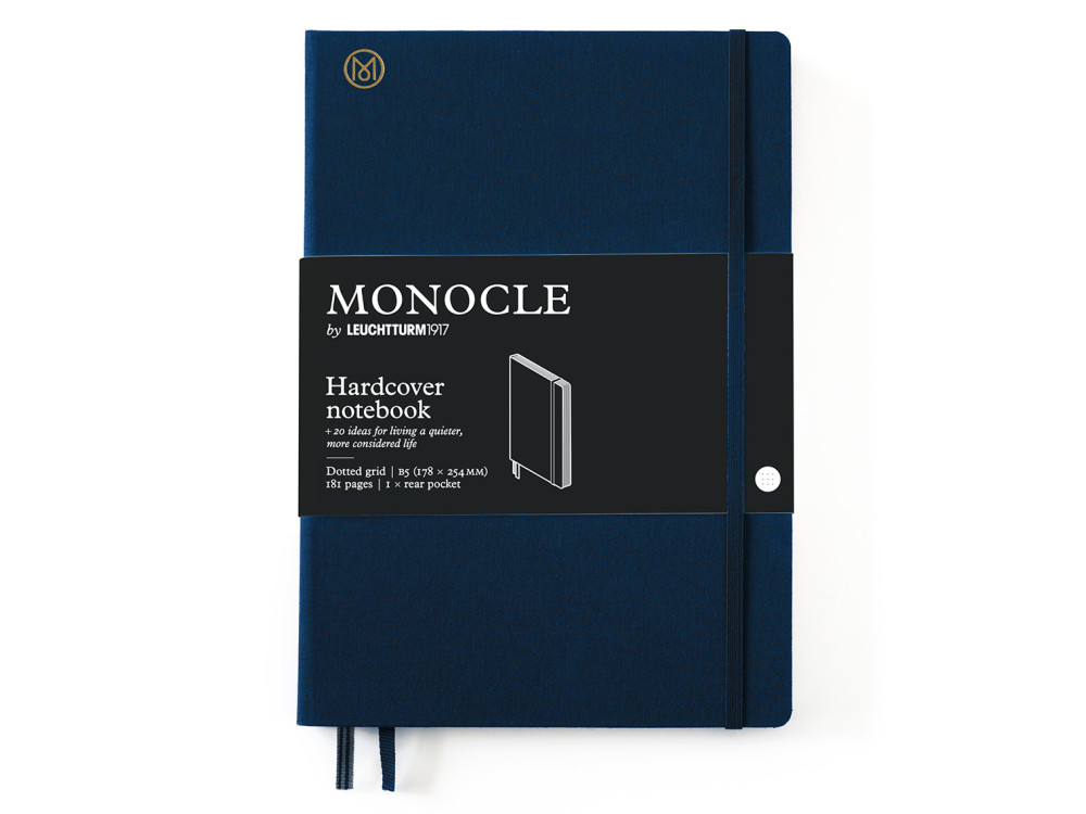 Monocle Notebook B5 - Leuchtturm1917 - dotted, Navy, hard cover, 80 g