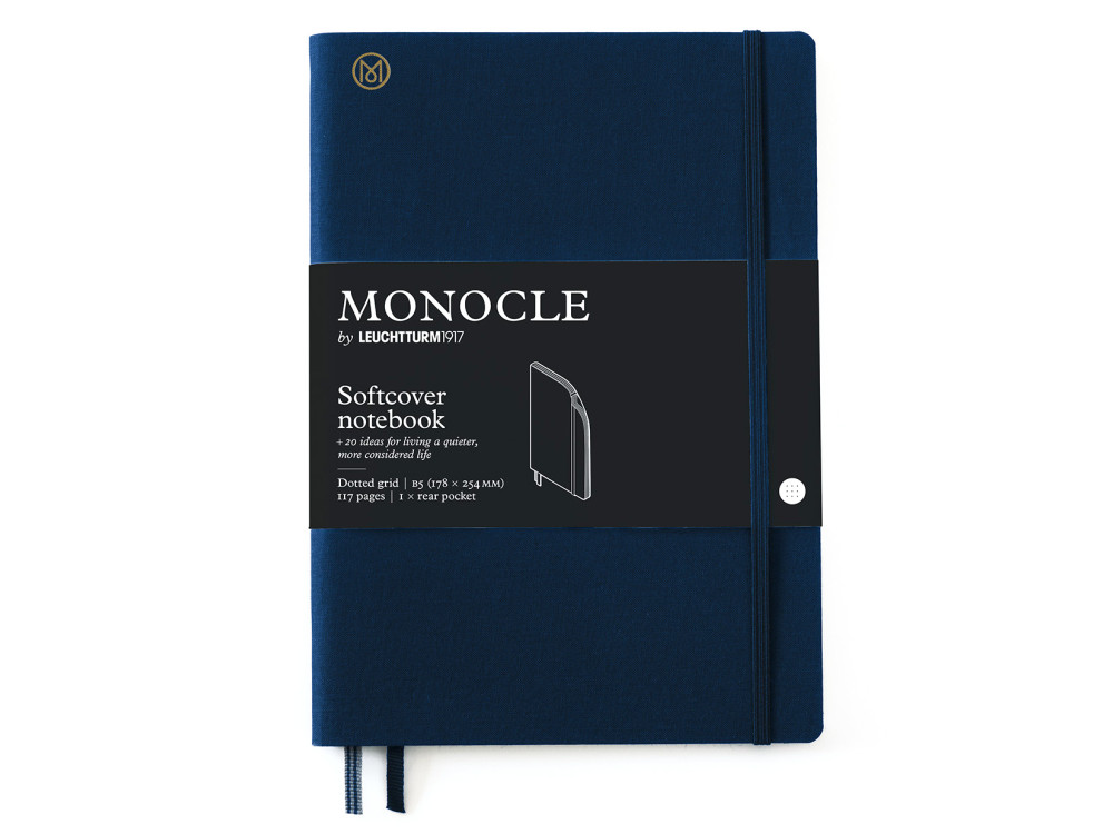 Monocle Notebook B5 - Leuchtturm1917 - dotted, Navy, soft cover, 80 g