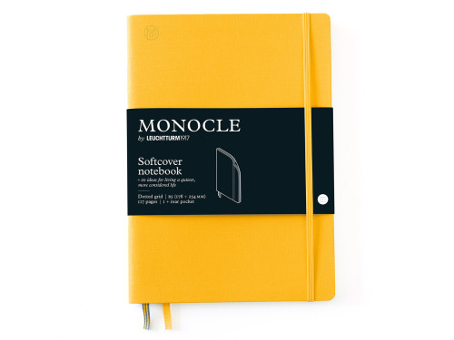 Notatnik Monocle B5 - Leuchtturm1917 - w kropki, miękka okładka, Yellow, 80 g