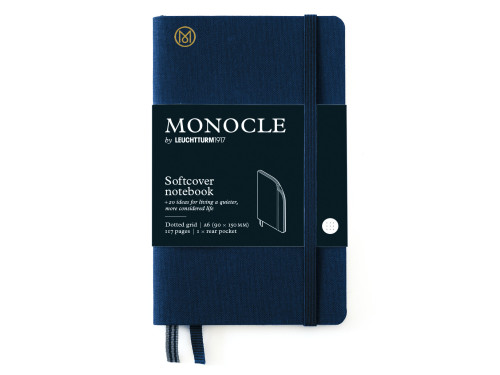 Monocle Notebook A6 - Leuchtturm1917 - dotted, Navy, soft cover, 80 g
