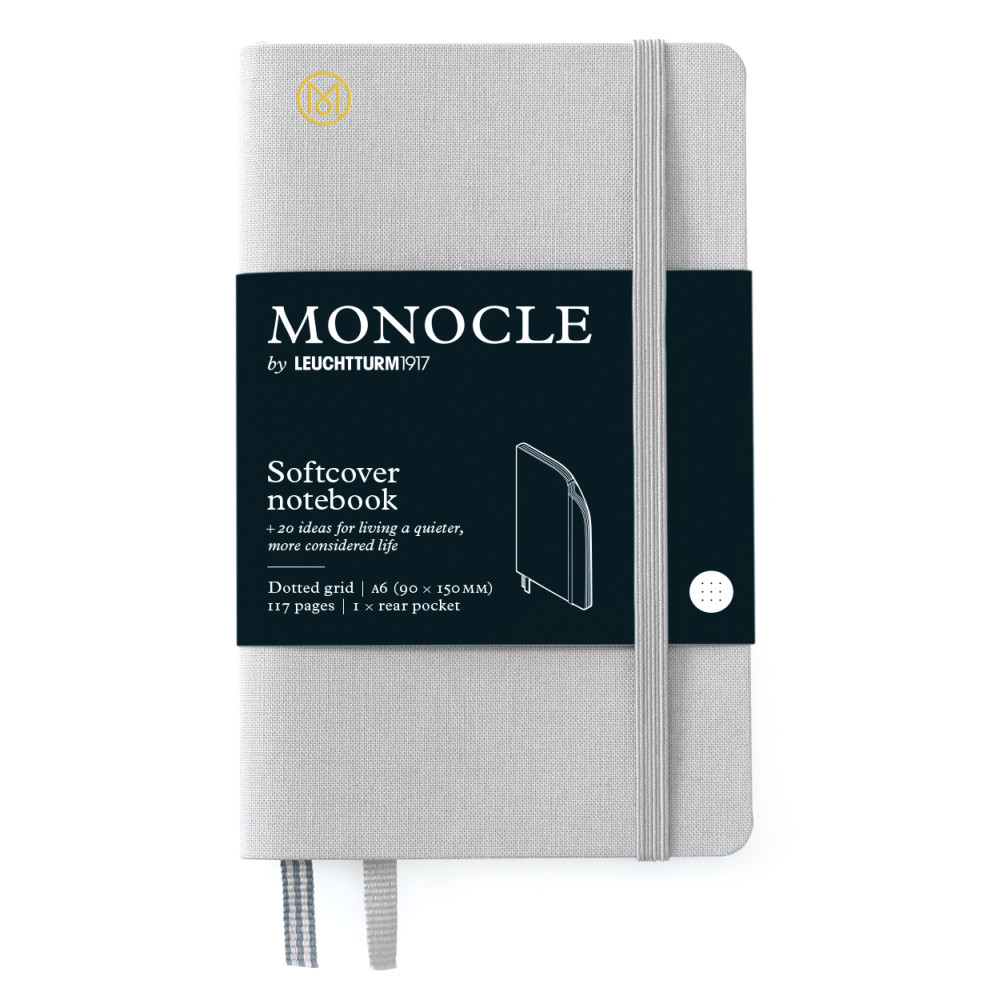 Monocle Notebook A6 - Leuchtturm1917 - dotted, Light Grey, soft cover, 80 g