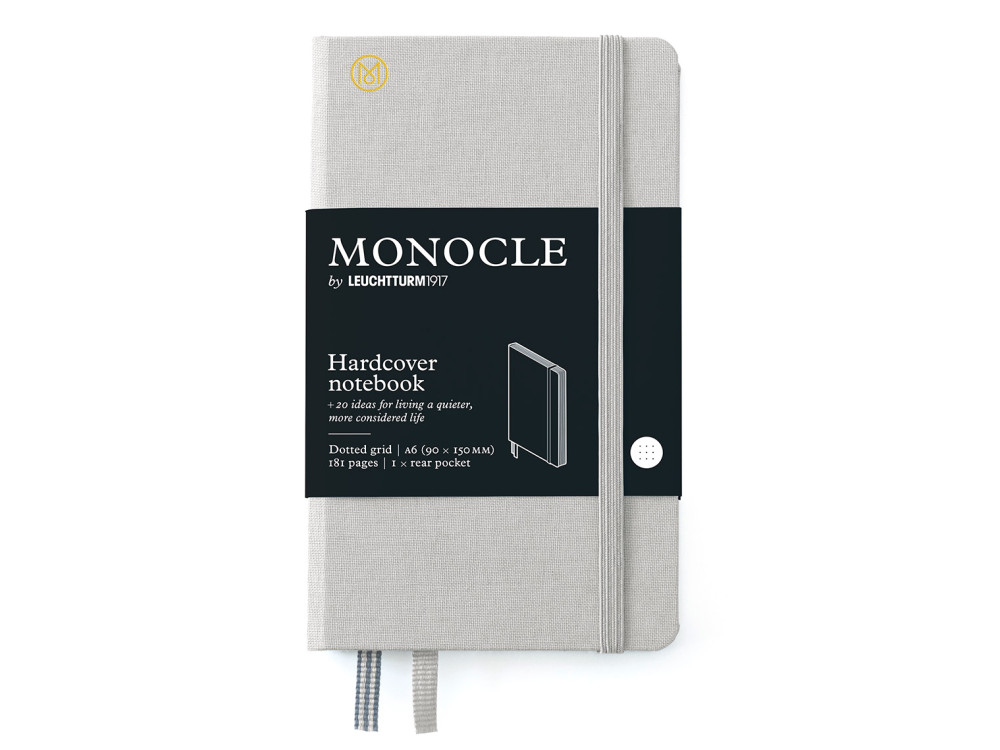 Monocle Notebook A6 - Leuchtturm1917 - dotted, Light Grey, hard cover, 80 g