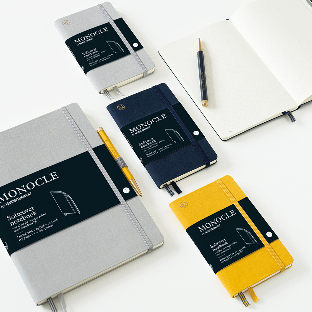 Monocle Notebook B6+ - Leuchtturm1917 - dotted, Yellow, hard cover, 80 g