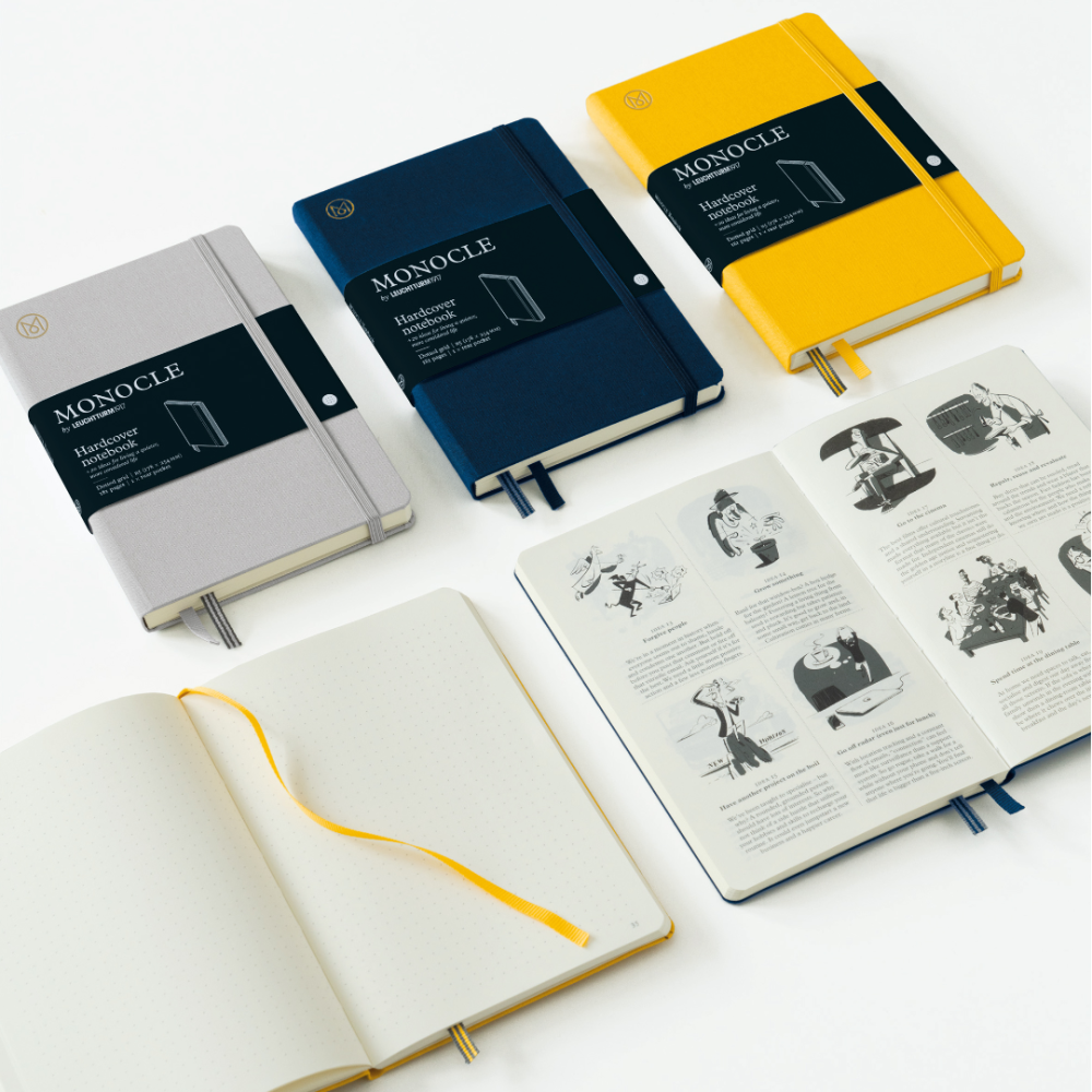 Monocle Notebook B6+ - Leuchtturm1917 - dotted, Light Grey, hard cover, 80 g
