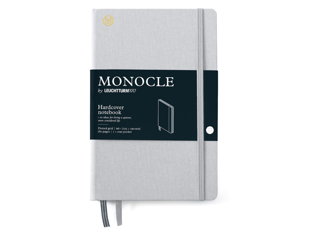 Notatnik Monocle B6+ - Leuchtturm1917 - w kropki, twarda okładka, Light Grey, 80 g