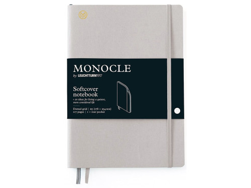 Monocle Notebook A5 - Leuchtturm1917 - dotted, Light Grey, soft cover, 80 g