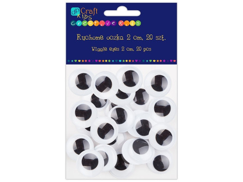 WIGGLE EYES 2 CM, 20 PCS