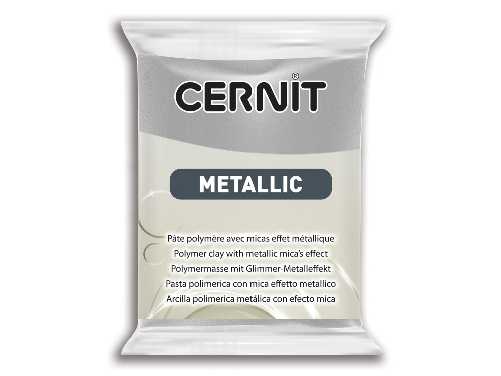 Polymer modelling clay Metallic - Cernit - 080, Silver, 56 g