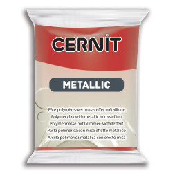 Polymer modelling clay Metallic - Cernit - 400, Red, 56 g