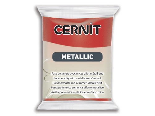 Polymer modelling clay Metallic - Cernit - 400, Red, 56 g