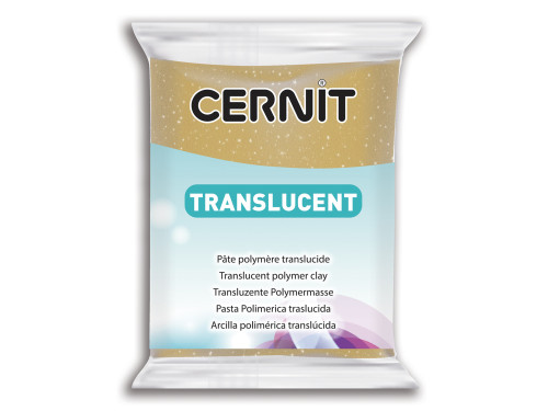 Polymer modelling clay Translucent - Cernit - 050, Glitter Gold, 56 g