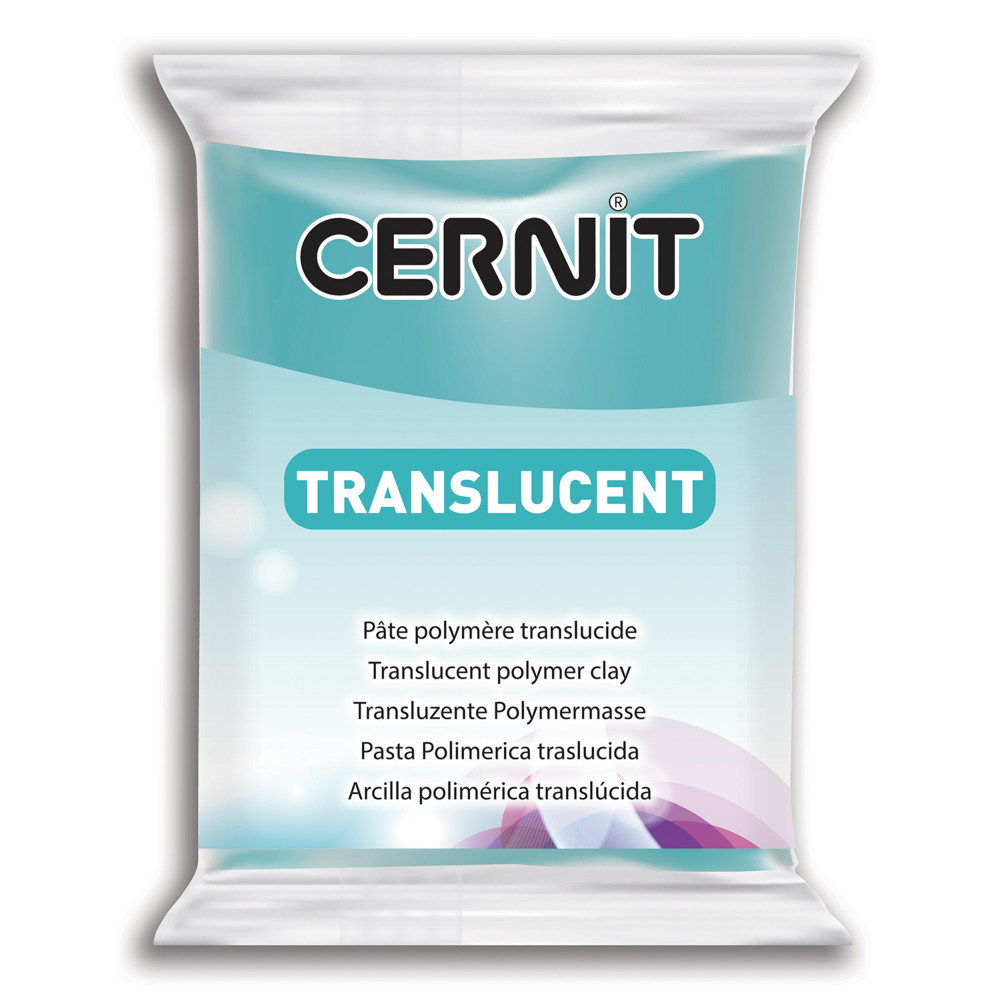 Polymer modelling clay Translucent - Cernit - 280, Turquoise, 56 g