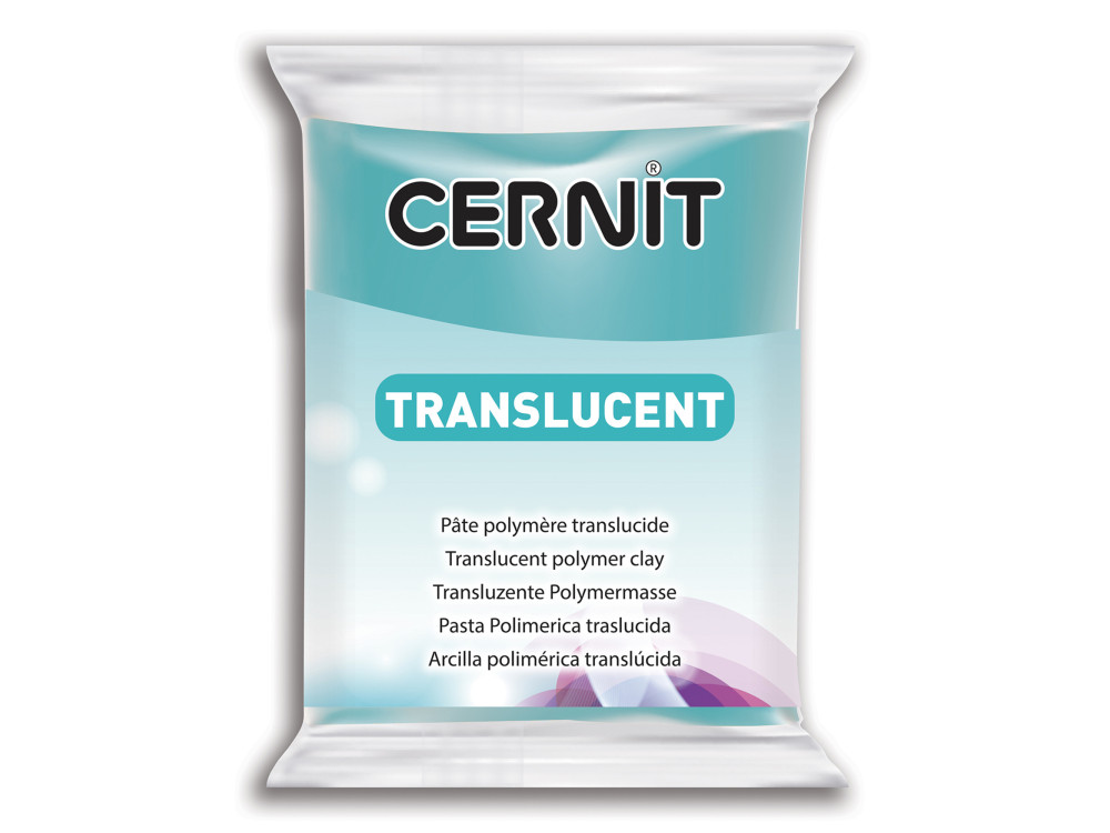 Polymer modelling clay Translucent - Cernit - 280, Turquoise, 56 g